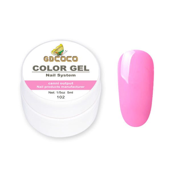Full täckning Ren färg Paint Gel Gör-det-själv krämig textur Nagelgellack Manikyrlack Solid UV-gel - 24 Timmar Deals