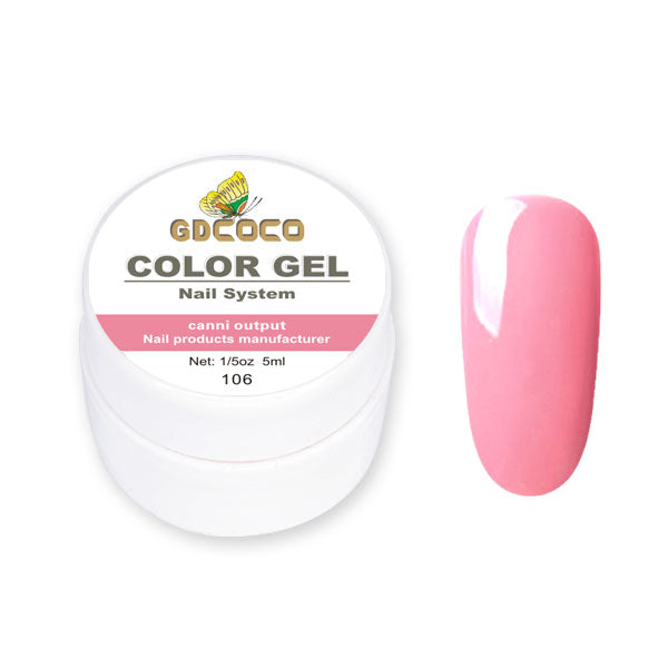 Full täckning Ren färg Paint Gel Gör-det-själv krämig textur Nagelgellack Manikyrlack Solid UV-gel - 24 Timmar Deals