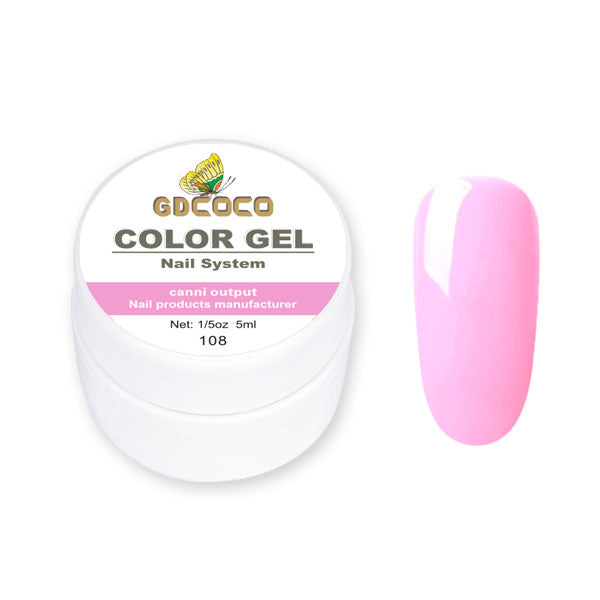 Full täckning Ren färg Paint Gel Gör-det-själv krämig textur Nagelgellack Manikyrlack Solid UV-gel - 24 Timmar Deals