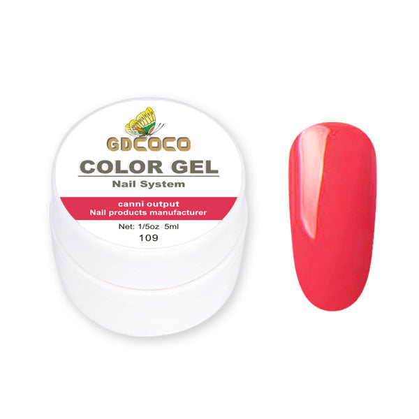 Full täckning Ren färg Paint Gel Gör-det-själv krämig textur Nagelgellack Manikyrlack Solid UV-gel - 24 Timmar Deals