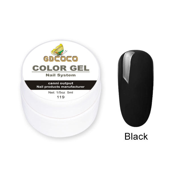 Full täckning Ren färg Paint Gel Gör-det-själv krämig textur Nagelgellack Manikyrlack Solid UV-gel - 24 Timmar Deals