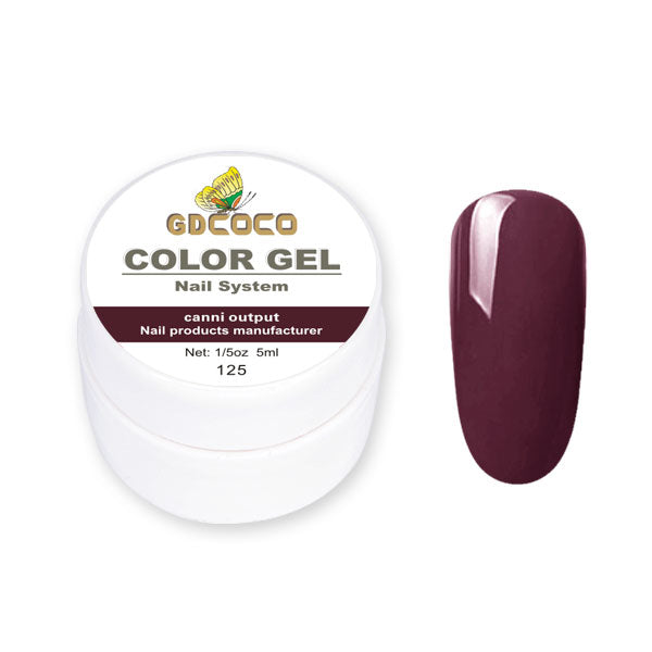 Full täckning Ren färg Paint Gel Gör-det-själv krämig textur Nagelgellack Manikyrlack Solid UV-gel - 24 Timmar Deals