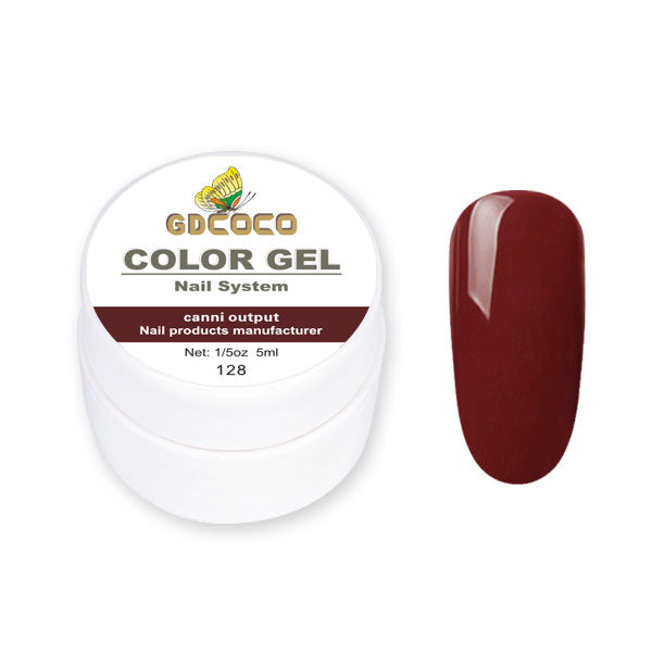 Full täckning Ren färg Paint Gel Gör-det-själv krämig textur Nagelgellack Manikyrlack Solid UV-gel - 24 Timmar Deals