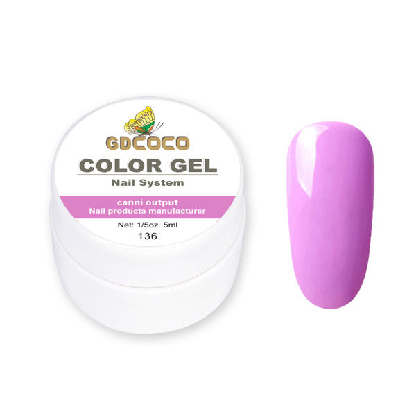 Full täckning Ren färg Paint Gel Gör-det-själv krämig textur Nagelgellack Manikyrlack Solid UV-gel - 24 Timmar Deals