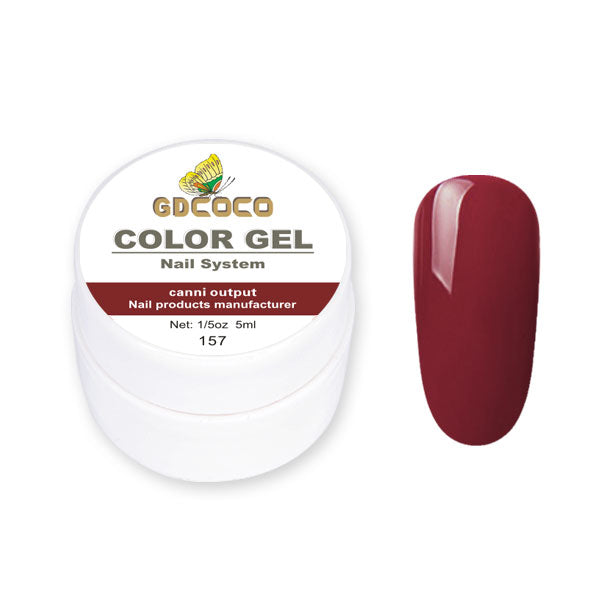 Full täckning Ren färg Paint Gel Gör-det-själv krämig textur Nagelgellack Manikyrlack Solid UV-gel - 24 Timmar Deals