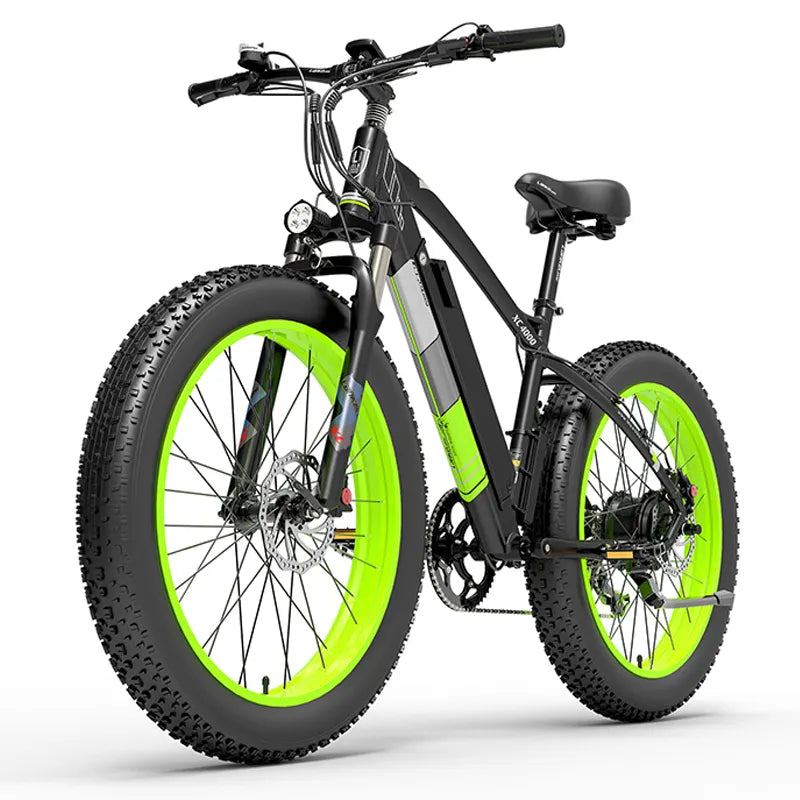 XC4000 1000W fat tire electric mountain bike 26 inch emtb 48V 17.5ah e-bike - 24 Timmar Deals