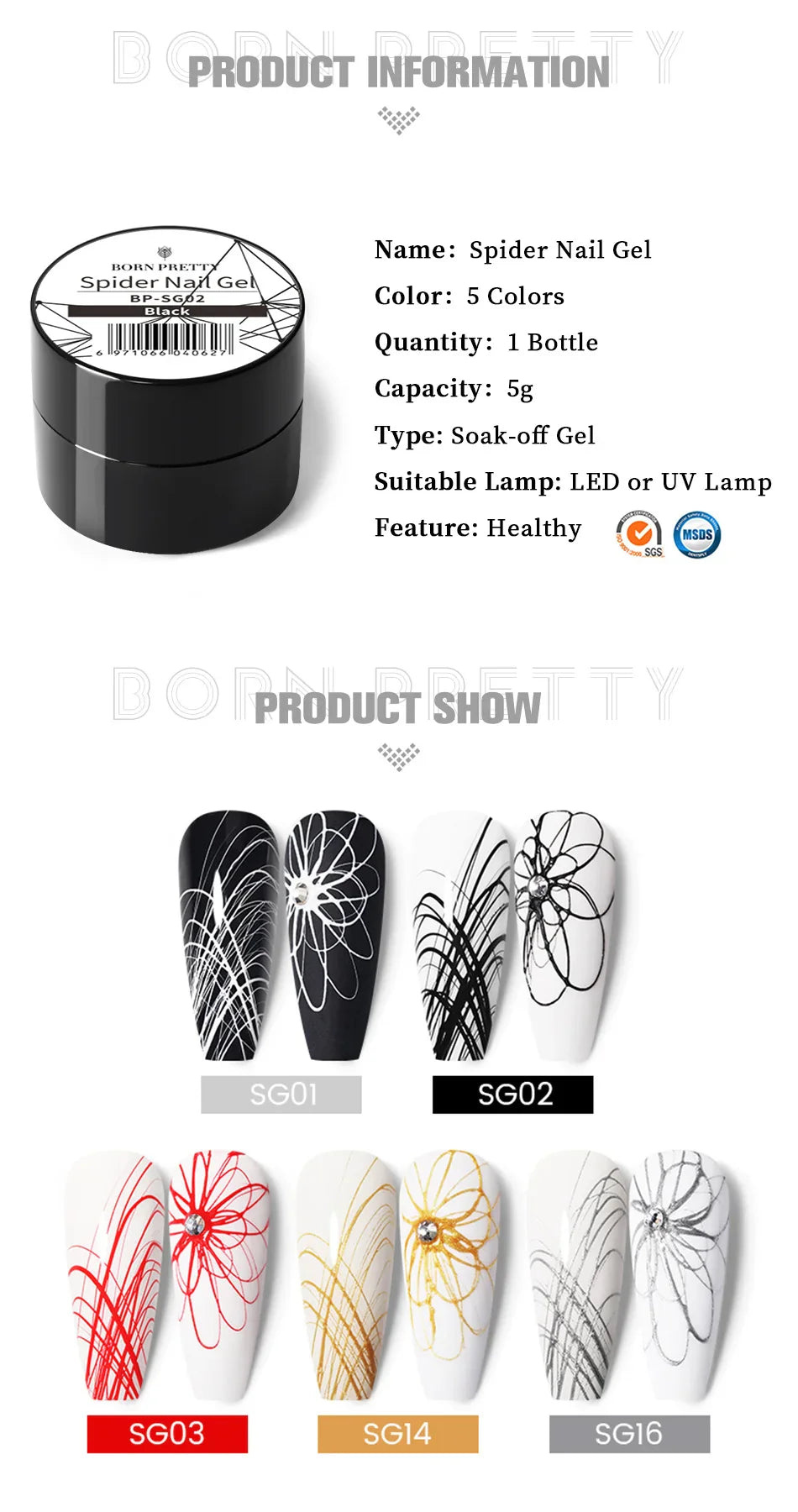 Spider Nail Gel Creative Wire Drawing Gel Lack - 24 Timmar Deals